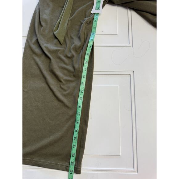 Women's Jumpsuit S Zesica Green Strapless Belted Elastic Waist Pockets Rompers - Picture 2 of 7